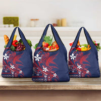 Samoa Manuia le Aso Tuto'atasi Grocery Bag Siapo Mamanu Mix Tatau Marlin - Flag Color