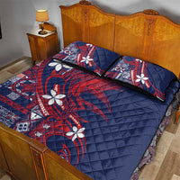 Samoa Manuia le Aso Tuto'atasi Quilt Bed Set Siapo Mamanu Mix Tatau Marlin - Flag Color