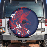 Samoa Manuia le Aso Tuto'atasi Spare Tire Cover Siapo Mamanu Mix Tatau Marlin - Flag Color