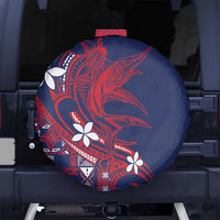 Samoa Manuia le Aso Tuto'atasi Spare Tire Cover Siapo Mamanu Mix Tatau Marlin - Flag Color