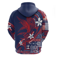Samoa Manuia le Aso Tuto'atasi Zip Hoodie Siapo Mamanu Mix Tatau Marlin - Flag Color