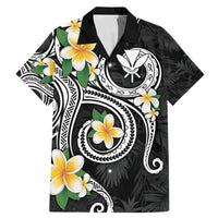 Kanaka Maoli Hawaii Plumeria Family Matching Mermaid Dress and Hawaiian Shirt Dancing Tentacles Black Style