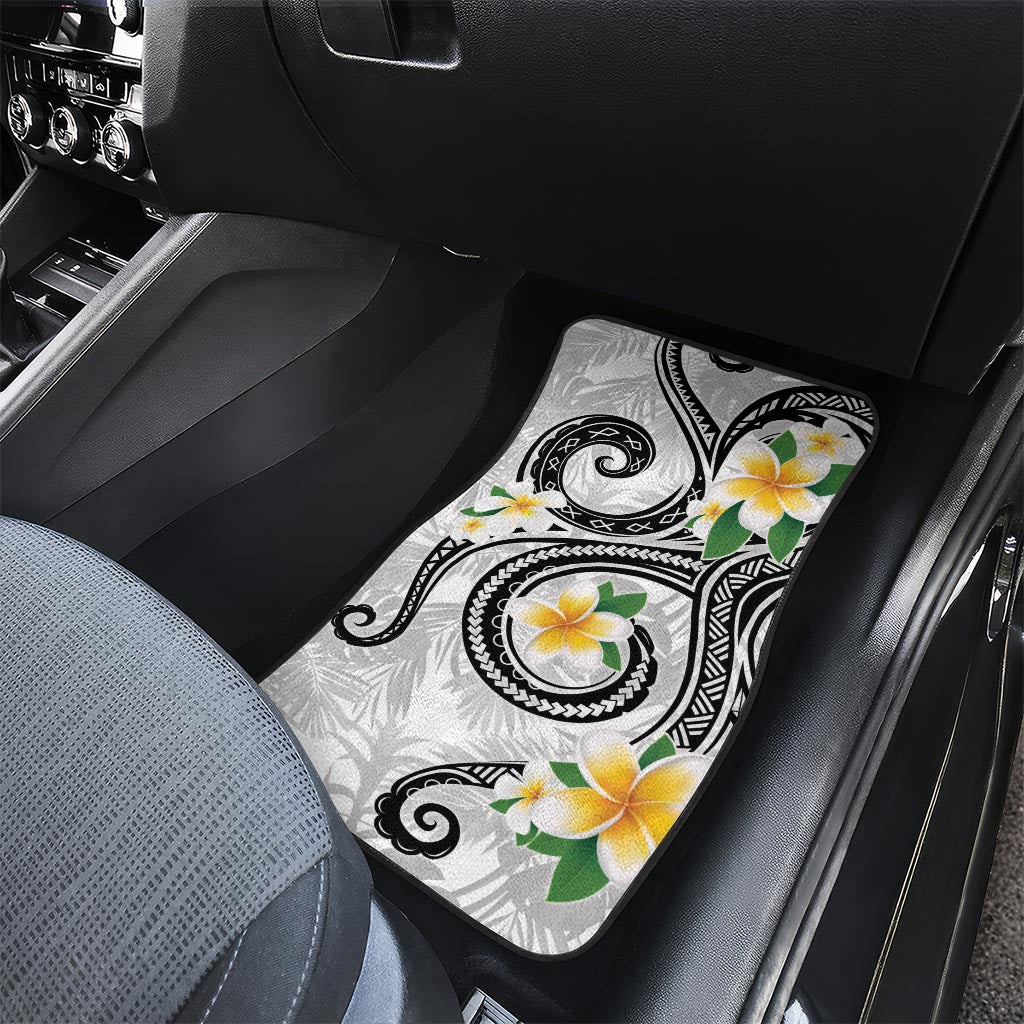 Kanaka Maoli Hawaii Plumeria Car Mats Dancing Tentacles White Style