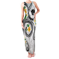 Kanaka Maoli Hawaii Plumeria Family Matching Tank Maxi Dress and Hawaiian Shirt Dancing Tentacles White Style