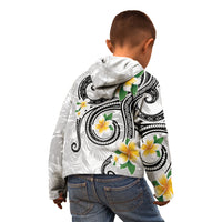Kanaka Maoli Hawaii Plumeria Kid Hoodie Dancing Tentacles White Style