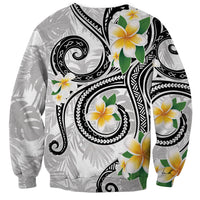 Kanaka Maoli Hawaii Plumeria Sweatshirt Dancing Tentacles White Style