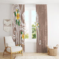 Kanaka Maoli Hawaii Plumeria Window Curtain Dancing Tentacles Beige Style LT7