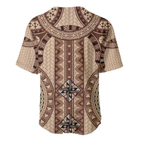 Bula Fiji Vintage Baseball Jersey Brown Masi Motifs