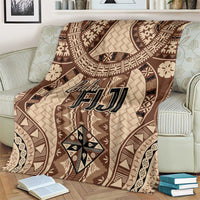 Bula Fiji Vintage Blanket Brown Masi Motifs