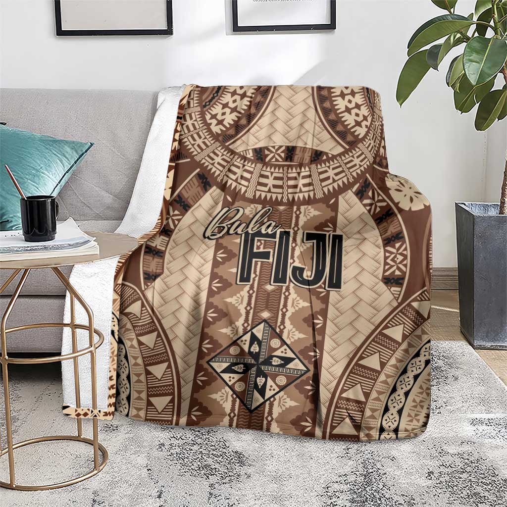 Bula Fiji Vintage Blanket Brown Masi Motifs