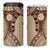 Bula Fiji Vintage 4 in 1 Can Cooler Tumbler Brown Masi Motifs