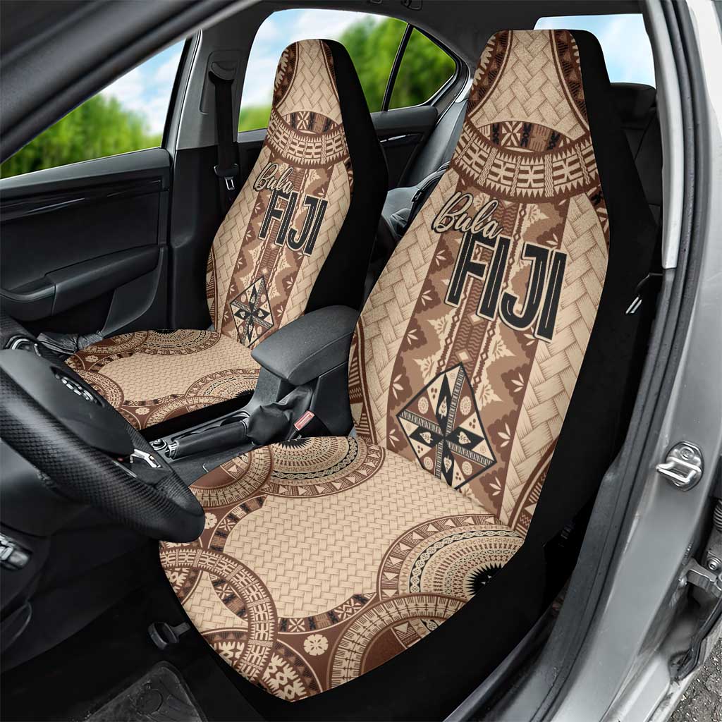 Bula Fiji Vintage Car Seat Cover Brown Masi Motifs
