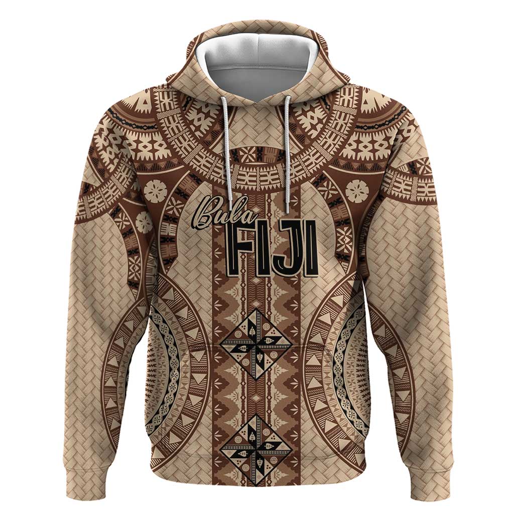 Bula Fiji Vintage Hoodie Brown Masi Motifs