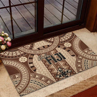 Bula Fiji Vintage Rubber Doormat Brown Masi Motifs