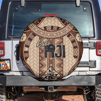 Bula Fiji Vintage Spare Tire Cover Brown Masi Motifs