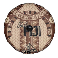 Bula Fiji Vintage Spare Tire Cover Brown Masi Motifs