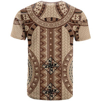 Bula Fiji Vintage T Shirt Brown Masi Motifs