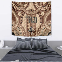 Bula Fiji Vintage Tapestry Brown Masi Motifs