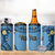 Bula Fiji Vintage 4 in 1 Can Cooler Tumbler Prussian Blue Masi Motifs