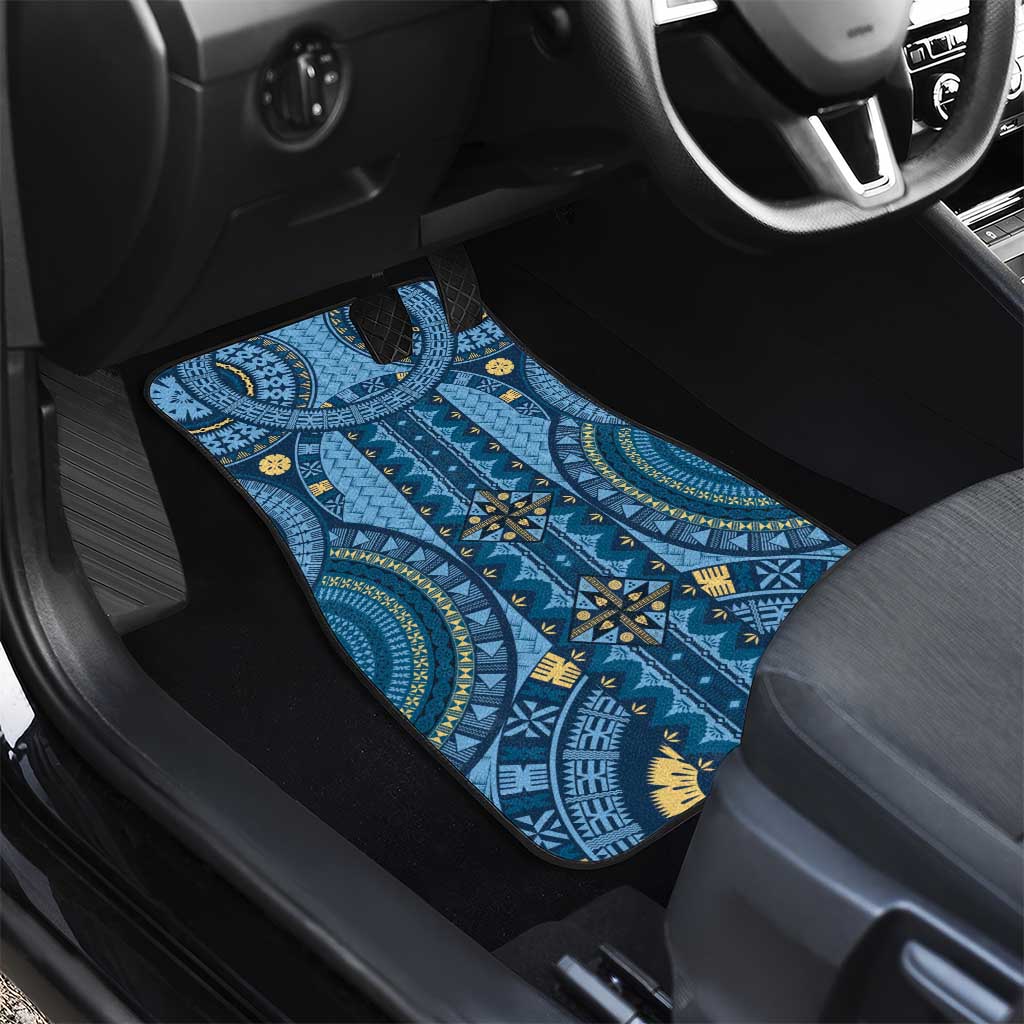Bula Fiji Vintage Car Mats Prussian Blue Masi Motifs