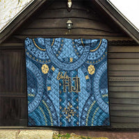 Bula Fiji Vintage Quilt Prussian Blue Masi Motifs