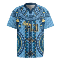 Bula Fiji Vintage Rugby Jersey Prussian Blue Masi Motifs
