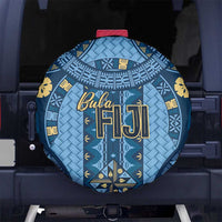 Bula Fiji Vintage Spare Tire Cover Prussian Blue Masi Motifs