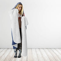 Manu Samoa Rugby Custom Navy Blue Hooded Blanket ʻIe Toga Pattern With Red Ula fala LT7 - Polynesian Pride