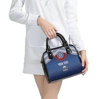Manu Samoa Rugby Custom Navy Blue Shoulder Handbag ʻIe Toga Pattern With Red Ula fala LT7 - Polynesian Pride
