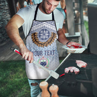 Manu Samoa Rugby Custom White Apron ʻIe Toga Pattern With Brown Ula fala LT7 - Polynesian Pride