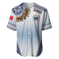Manu Samoa Rugby Custom White Baseball Jersey ʻIe Toga Pattern With Brown Ula fala LT7 White - Polynesian Pride