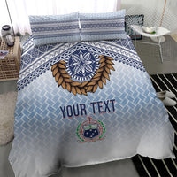 Manu Samoa Rugby Custom White Bedding Set ʻIe Toga Pattern With Brown Ula fala LT7 - Polynesian Pride