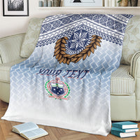 Manu Samoa Rugby Custom White Blanket ʻIe Toga Pattern With Brown Ula fala LT7 - Polynesian Pride