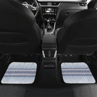 Manu Samoa Rugby Custom White Car Mats ʻIe Toga Pattern With Brown Ula fala LT7 Set 2pcs - Back White - Polynesian Pride