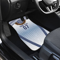 Manu Samoa Rugby Custom White Car Mats ʻIe Toga Pattern With Brown Ula fala LT7 - Polynesian Pride