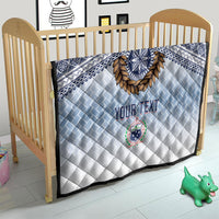 Manu Samoa Rugby Custom White Quilt ʻIe Toga Pattern With Brown Ula fala LT7 - Polynesian Pride