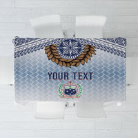 Manu Samoa Rugby Custom White Tablecloth ʻIe Toga Pattern With Brown Ula fala LT7 White - Polynesian Pride