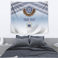 Manu Samoa Rugby Custom White Tapestry ʻIe Toga Pattern With Brown Ula fala LT7 - Polynesian Pride