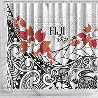 Bula Fiji Day Shower Curtain Tagimaucia on Masi Pattern