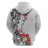 Bula Fiji Day Zip Hoodie Tagimaucia on Masi Pattern