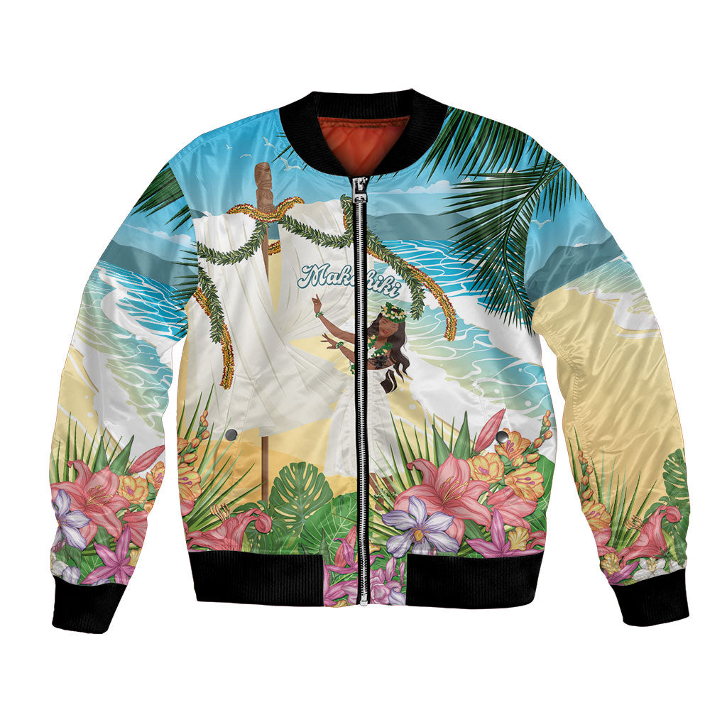 Aloha Hawaii Makahiki Hula Dance Bomber Jacket Beach Scenery LT7 Unisex Multicolor - Polynesian Pride