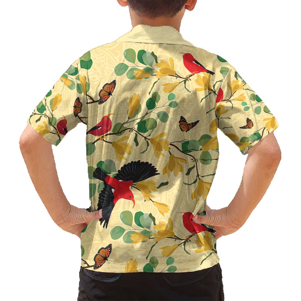 Aloha Hawaii Family Matching Tank Maxi Dress and Hawaiian Shirt I'iwi on Mamane Pastel Cream