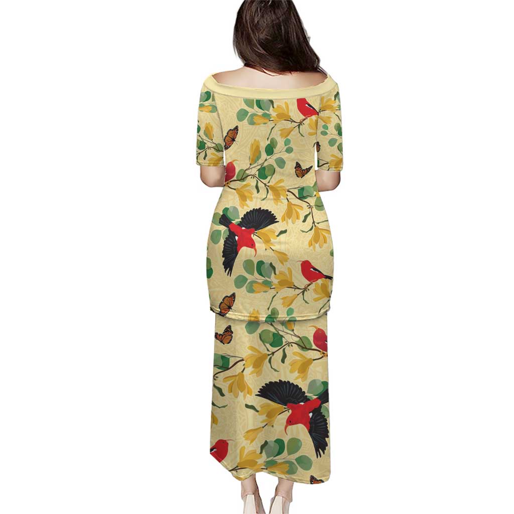 Aloha Hawaii Puletasi I'iwi on Mamane Pastel Cream