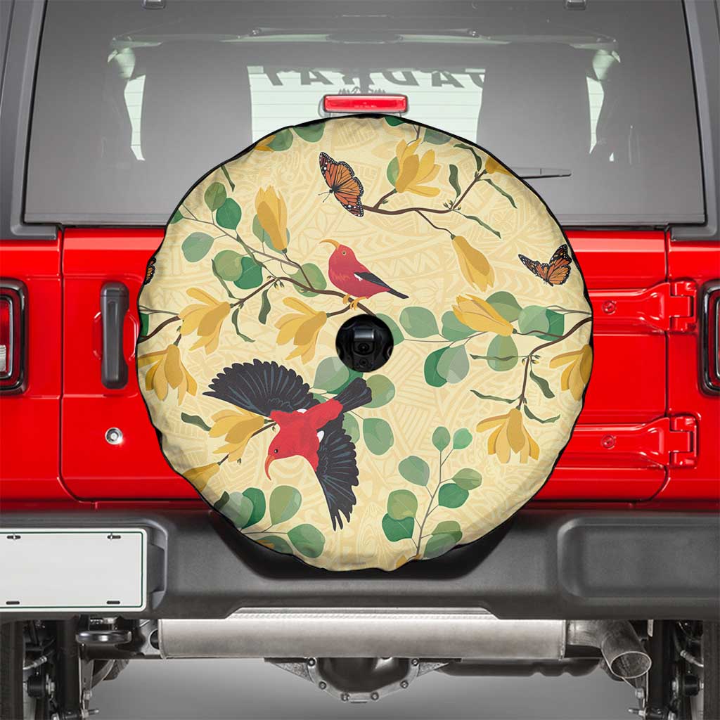 Aloha Hawaii Spare Tire Cover I'iwi on Mamane Pastel Cream
