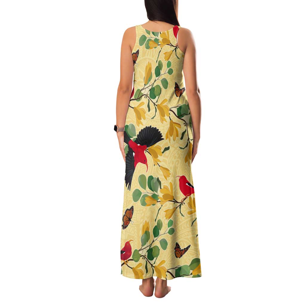Aloha Hawaii Tank Maxi Dress I'iwi on Mamane Pastel Cream