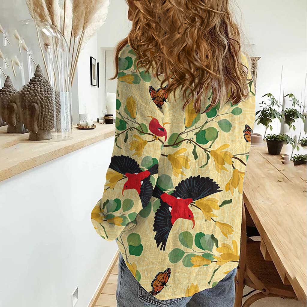 Aloha Hawaii Women Casual Shirt I'iwi on Mamane Pastel Cream