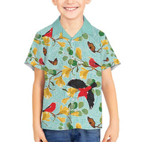 Aloha Hawaii Kid Hawaiian Shirt I'iwi on Mamane Pastel Turquoise LT7 Kid Turquoise - Polynesian Pride