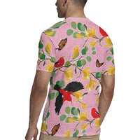 Aloha Hawaii Rugby Jersey I'iwi on Mamane Pastel Pink