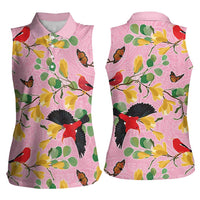 Aloha Hawaii Women Sleeveless Polo Shirt I'iwi on Mamane Pastel Pink LT7 - Polynesian Pride