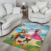 Have Yourself A Beachy Little Christmas Area Rug with Santa Chilling - Polynesian Pride
